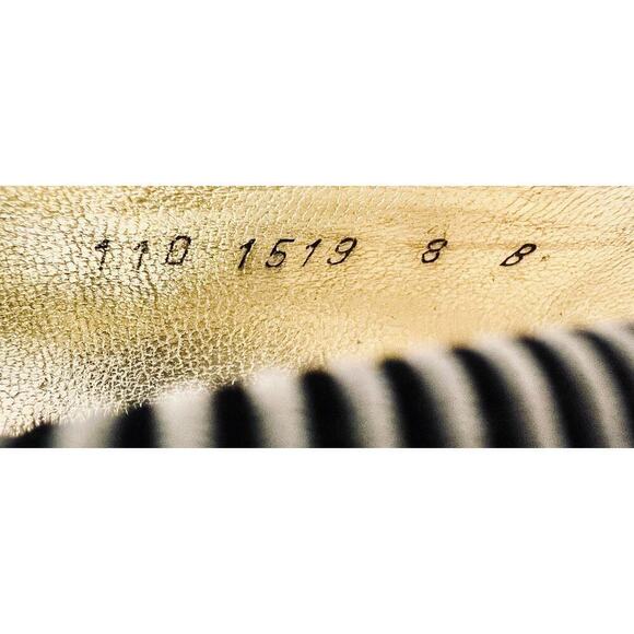 VTG Walter Steiger striped fabric & patent leather pumps made in Italy- Size 8B - Picture 6 of 9